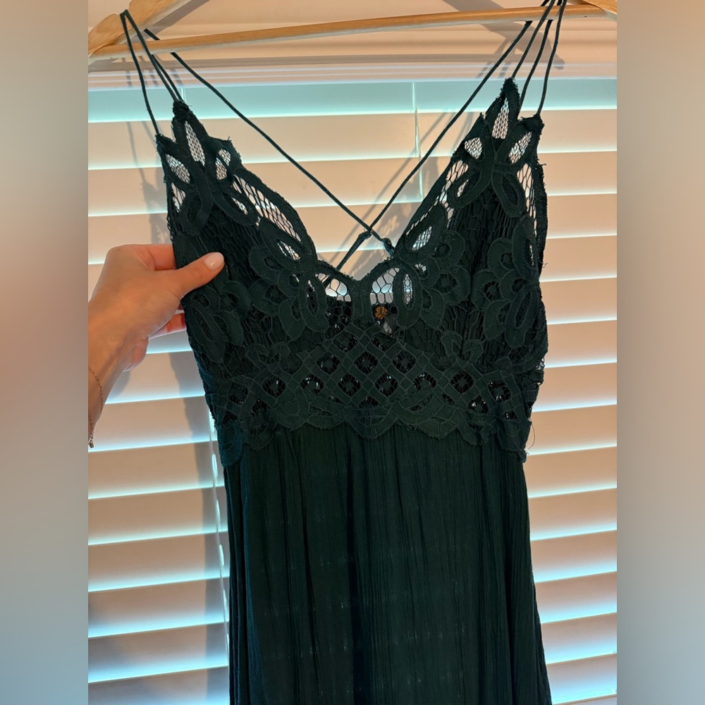 Free People strappy green mini dress